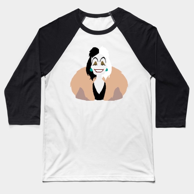 Cruella DeVille minimalist Baseball T-Shirt by B3pOh